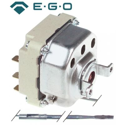 Termostat fix 120 °C cu 2 contacte in comutatie 2CO, 16 A bulb ø 3,1 x 305 mm, capilar 720 mm - 375697