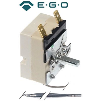 Termostat, temperatura maxima 85 °C, gama temperatura 20-85 °C, 1 contact, 16 A, senzor ø 4 mm, lungime senzor 124 mm - Cod 375727