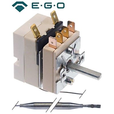 Termostat 30-80°C, EGO 55.13614.070, 5513614070, contact 1NO, 16 A, senzor ø 6 mm, lungime senzor 115 mm - 375743