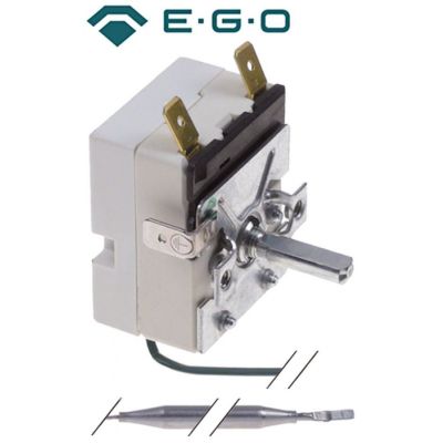 Termostat 30-120 °C, contact 1NO, 16 A, senzor ø 6x83 mm, fir capilar 2970 mm - 375744
