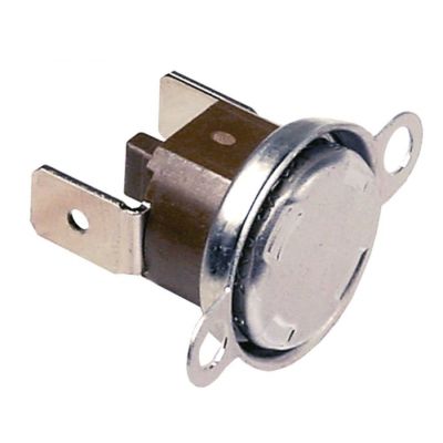 Termostat de contact de siguranta, 125°C, cu bimetal, contact 1NC 16 A, 2 orificii de fixare - 375754