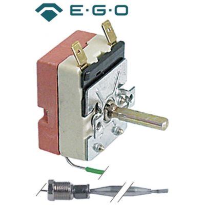 Termostat, temperatura maxima 116 °C, gama temperatura 36-116 °C, 1 contact, 16 A, senzor ø 6 mm, lungime senzor 113 mm - Cod 375760