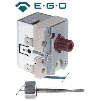 Termostat de siguranta 365°C, contact 16A, bulb ø 4 x 96 mm, lungime tub capilar 1160 mm - 375774