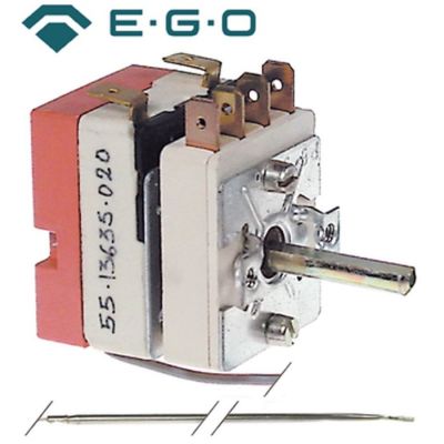 Termostat, gama temperatura 120-190 °C, 1 contact, 16 A, senzor ø 3 mm, lungime senzor 248 mm - Cod 375780