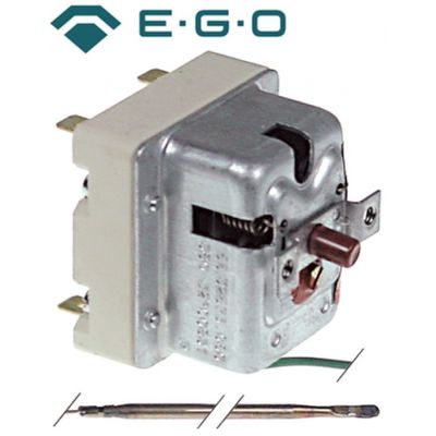 Termostat, 380 °C, 2 contacte, 20 A, senzor ø 4 mm, lungime senzor 163 mm, lungime tub capilar 1190 mm - Cod 375787
