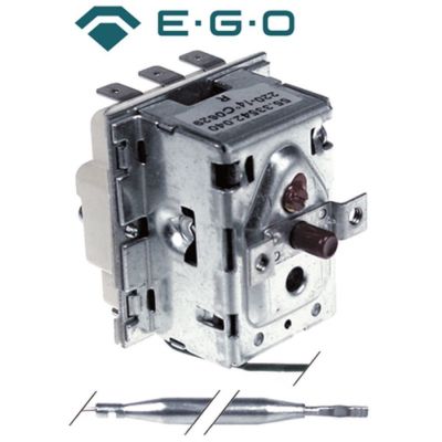 safety thermostat 220°C 3-pole 3NC 20A probe ø 6mm probe length 107mm capillary pipe length 870mm