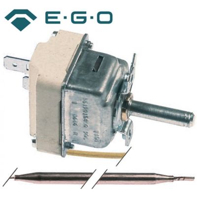 Termostat, temperatura maxima 90°C, gama temperatura 30-90°C, 1 contact, senzor ø 6 mm, lungime senzor 130 mm - Cod 375809