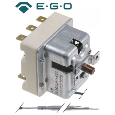 Termostat de siguranta trifazic 177 °C, cu 3 contacte 20A, senzor ø 4x128 mm, lungime tub capilar 2050 mm, EGO - 55.32532.828, 5532532828 - 375863