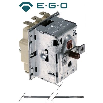 Termostat, 300 °C, 3 contacte, 20 A, senzor ø 4 mm, lungime senzor 157 mm, lungime tub capilar 520 mm - Cod 375882