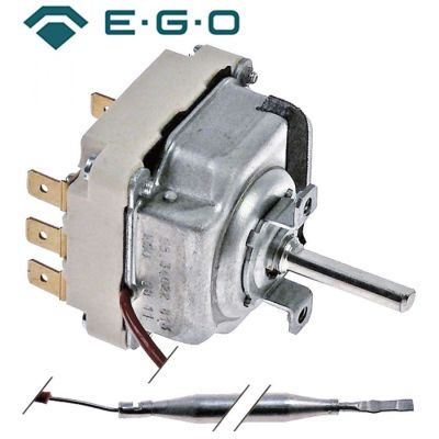Termostat 65-125°C, 3 contacte, 16 A, bulb ø 6 x 77 mm, EGO 55.34022.813 - 375887