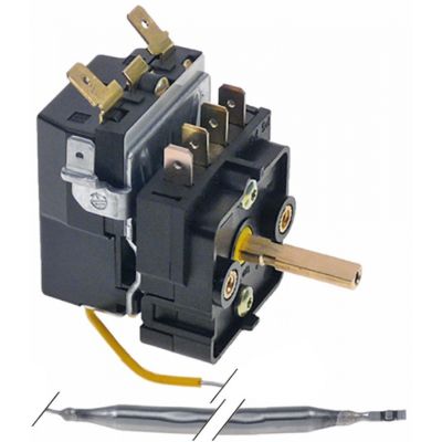 thermostat t.max. 110°C temperature range 30-110°C 1-pole 1NC 16A probe ø 6mm probe L 140mm