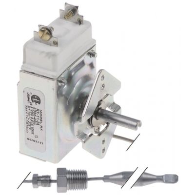 thermostat t.max. 190°C temperature range 94-190°C 1-pole 1NO 0,67A probe ø 9,5mm probe L 125mm