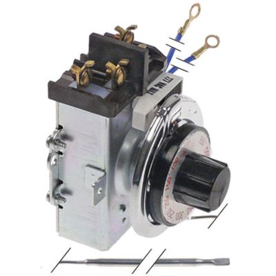 Termostat 100-550°F (38-288°C), cu 2 contacte 2NO, 30A, sonda ø 5 x 295 mm, capilar 1540 mm - 376030