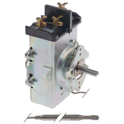 thermostat 37-232 °C, 2-pole 2NO, 30A, probe ø 6,5 mm, probe L 172 mm