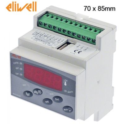 electronic controller ELIWELL type EWDR985/CSLX model DR35DR0SCD700 70x85mm 230 V voltage AC
