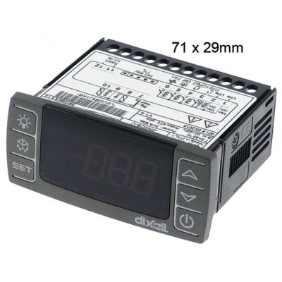 electronic controller DIXELL XR72CX 71x29mm built-in depth 59 mm 12 V voltage AC/DC NTC/PTC