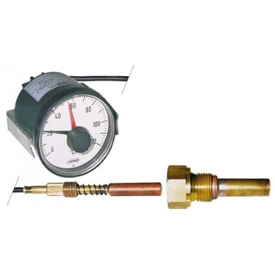 Teletermostat 0-120°C, contact 1CO 5A, senzor ø 8 x 28 mm, montare ø 60 mm - 379032