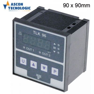 Termostat digital TECNOLOGIC tip TLK96HCRR--S inlocuieste THP96DDRR--, L 90x90 mm, 100-240 V, senzor compatibil Pt100/TC (J,K) - 379246