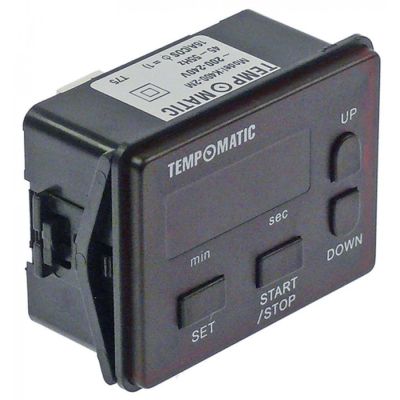 Timer digital Tempomatic K400-2, 230 V, contact 1 NO, 16 A, max 99 minute, montare L 66x50 mm - 379260