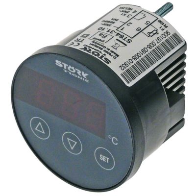 Termostat digital STÖRK-TRONIK tip ST64, 230 V, sonde PTC / Pt100, temperaturi -80+400 °C - 379304