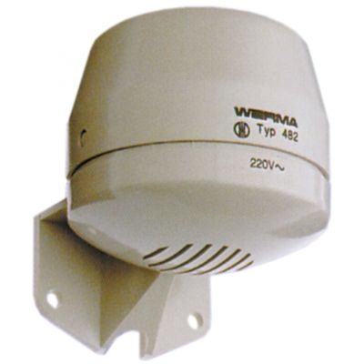 alarm device 230V AC ø 70mm H 80mm screw mounting mounting distance 45mm 92dB