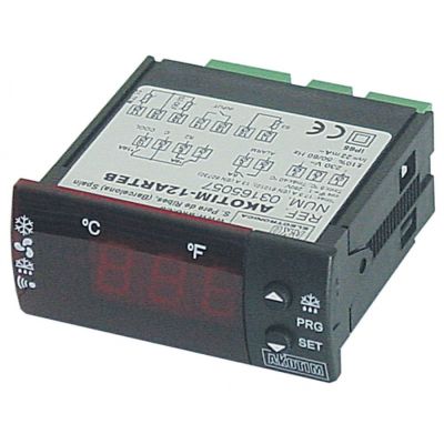 electronic controller AKO type AKOTIM-12ARTEB 71x29mm 230 V voltage AC NTC relay outputs 3