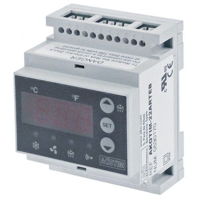 electronic controller AKO type AKOTIM-22ARTEB 90x70x58mm 230 V voltage AC NTC relay outputs 3