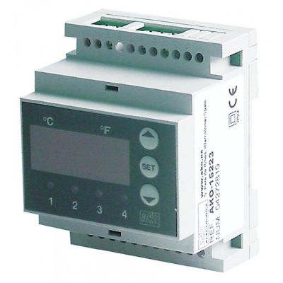 electronic controller AKO type AKO-15223 90x70x58mm 230 V voltage AC NTC relay outputs 2
