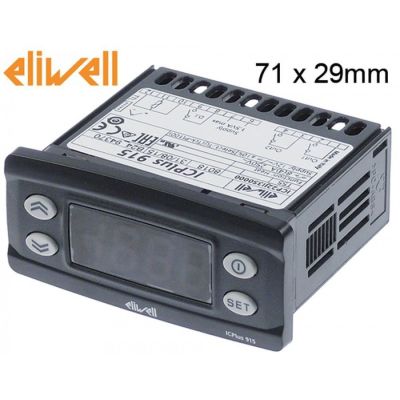 Termostat Eliwell ICPlus915 model ICP22JI35000, alimentare 12 V, sonde TC / Pt100, -150 +1350 °C, iesire 2 relee - 379605