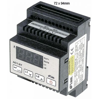 electronic controller LAE type AC1-27TS2RE-B 72x94mm 230 V voltage AC NTC/PTC relay outputs 2