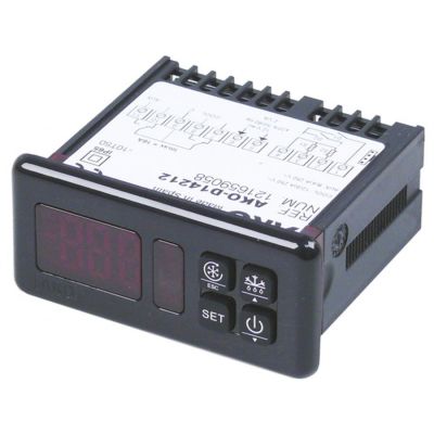 electronic controller AKO type AKO-D14212 71x29mm 12V voltage AC/DC NTC relay outputs 2 CO-12A(9)