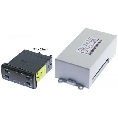 Termostat digital KIOUR tip REF-FR-SB V2.0, L 71x29 mm, 230 V, AC, senzor PTC - 379809