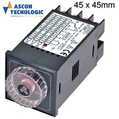 Controler analog TECNOLOGIC tip TCPDE M3UJR31FO, 24-240 V, AC, 0 +350 °C, montare 45x45 mm - 379990