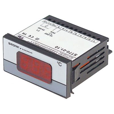 thermometer 68.5x28.5mm -99 up to +199°C 12/24V voltage AC/DC measuring input Pt100