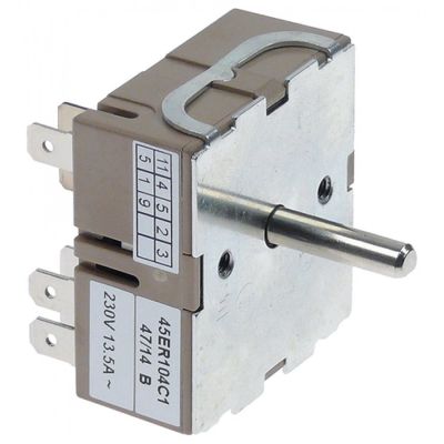Regulator de energie 45ER104C1, 13,5 A, 230 V, ax ø 6x4,6 mm, rotatie dreapta - 380032