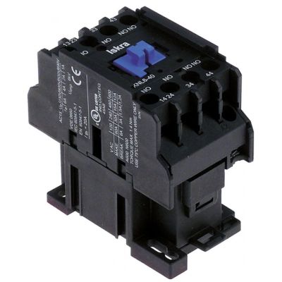 Contactor Auxiliar,  230 V AC1 20 A,  AC15 4 A, cunectare cu surub, contacte 3 ND/1 NI - Cod 380200