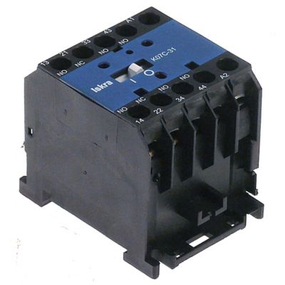 Contactor Auxiliar, 230 V AC1 20 A, AC15 4 A, cunectare cu surub, contacte 3 ND/1 NI - Cod 380206