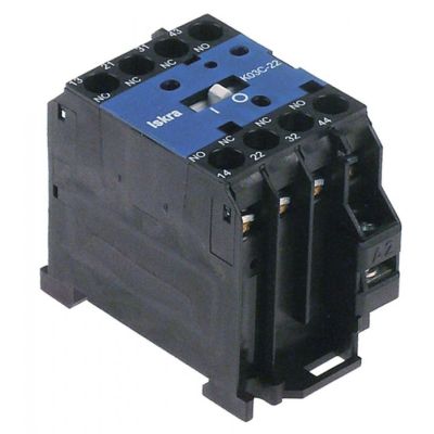 Contactor Auxiliar, 230 V AC1 20 A, AC15 4 A, cunectare cu surub, contacte 2 ND/2 NI - Cod 380253