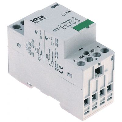 Contactor modular, 230 V, sarcina nominala 25 A, putere motor (AC3/400V) 2,2 kW - Cod 380254