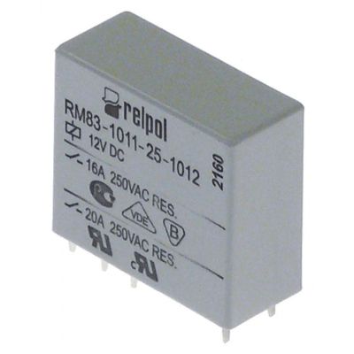 Releu 12V DC, contacte 1CO la 250V, 16A - 380348