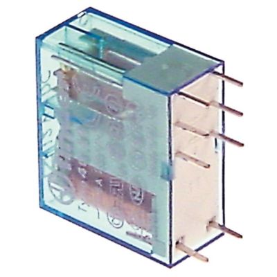 print relay 250 V voltage AC 2CO at 250V 5 A connection pins raster size 5 mm