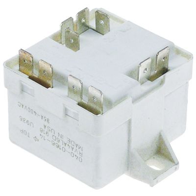start relay 230V 1NC connection male faston 6,3mm with screw dimensions 45x50x42mm