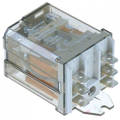 Releu cu 2 contacte normal deschise 2NO, 16A, bobina comanda 230V, papuci 6,3 mm FINDER 62.82.8.230.0300 - 380815, 775996