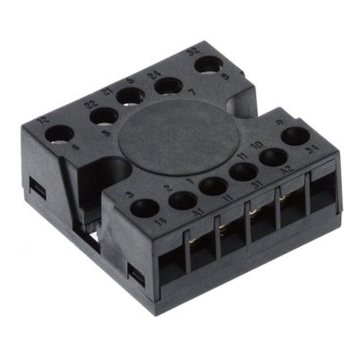 relay socket 11-pole dimensions 47x47x20mm