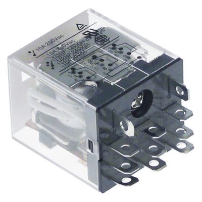 power relays 230VAC 10 A 3CO raster size 10 mm plug-in connection 250 V connection 4,8 mm