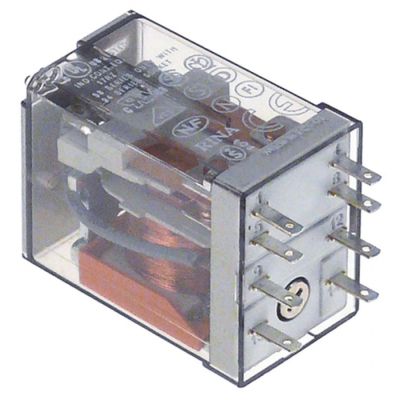 power relays 12VAC 10 A 2CO raster size plug-in connectionmm 250 V