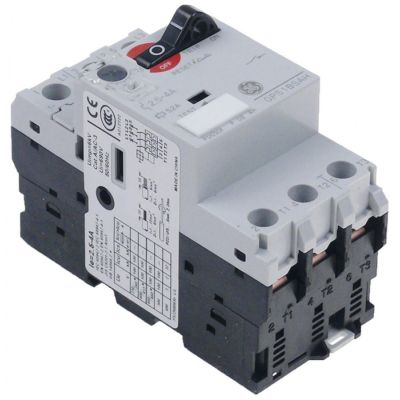 motor protection circuit breaker type GPS1BSAH setting range 2,5-4A DIN rail contacts screw clamp
