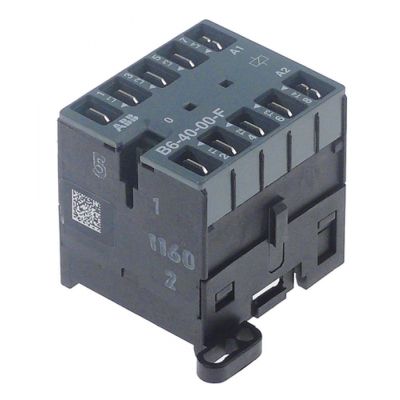 Releu contactor ABB B6-40-00-F, rezistiv 16A, 230VAC, inductiv (AC3/400V) 9A/4kW, cu 4 contacte NO - 381115