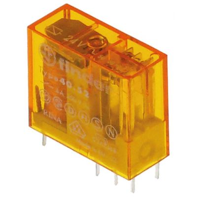 print relay 24 V voltage AC 2CO 2 -pole at 250V 8 A connection pins raster size 5 mm