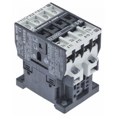 power contactor resistive load 32A 230VAC (AC3/400V) 22A/11kW main contacts 3NO